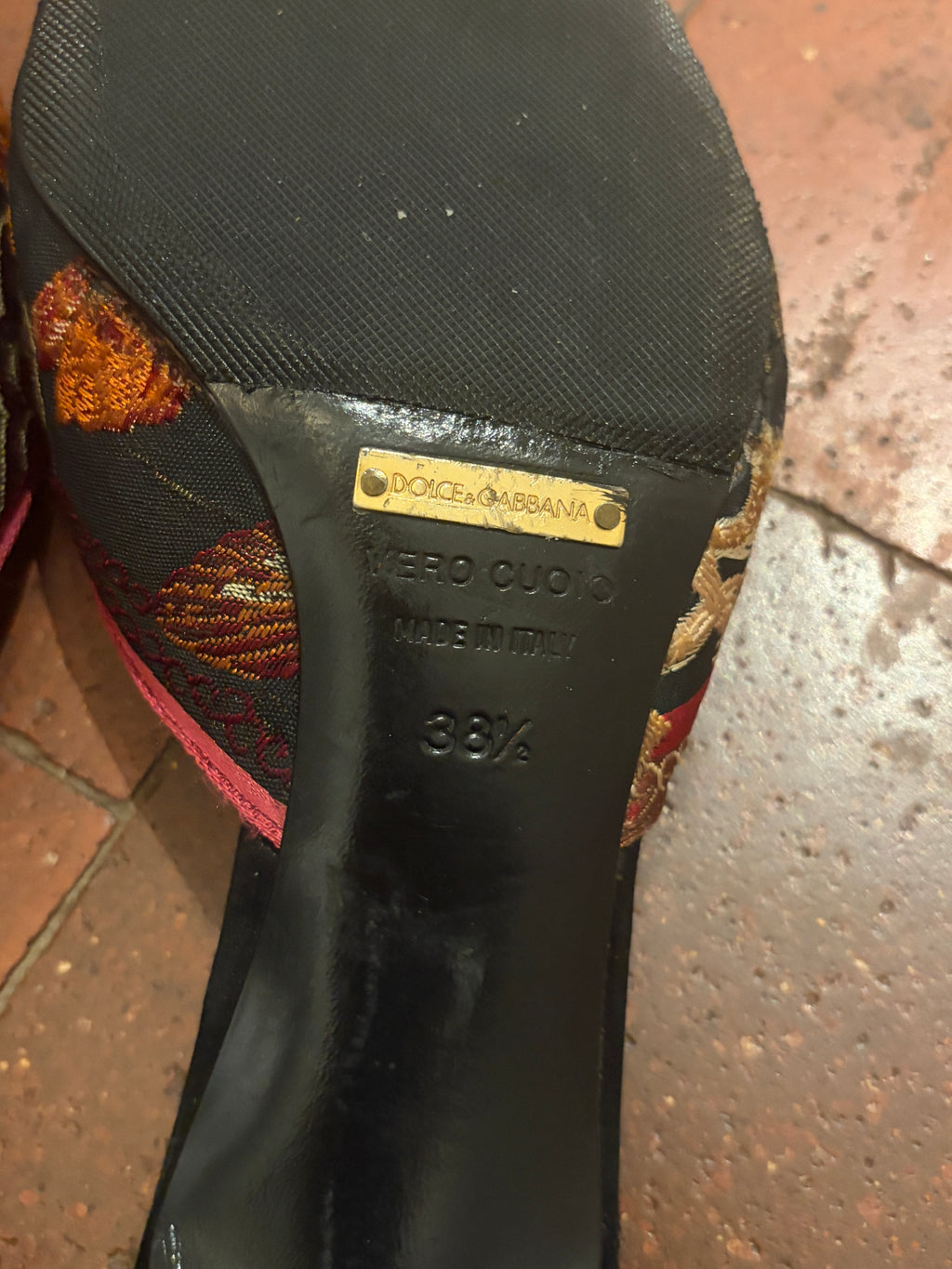 Vintage Dolce & Gabbana Chinese Brocade Heels