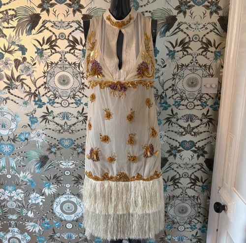 Just Cavalli Embellished Fringe Flapper Dress