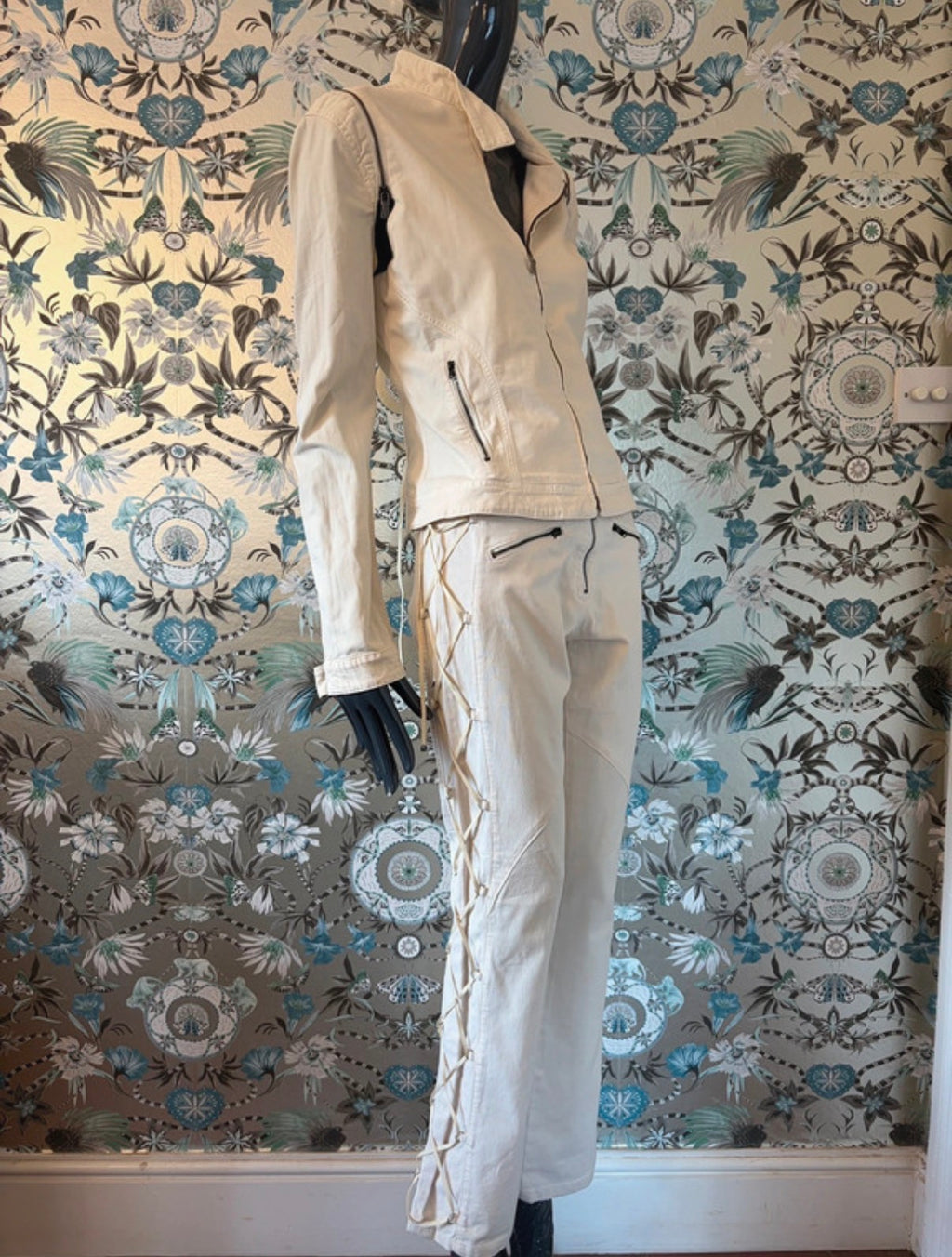 Vintage Versace Jeans Couture Lace Up Deconstructable Ensemble
