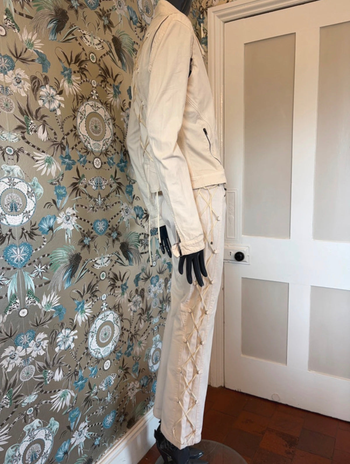 Vintage Versace Jeans Couture Lace Up Deconstructable Ensemble
