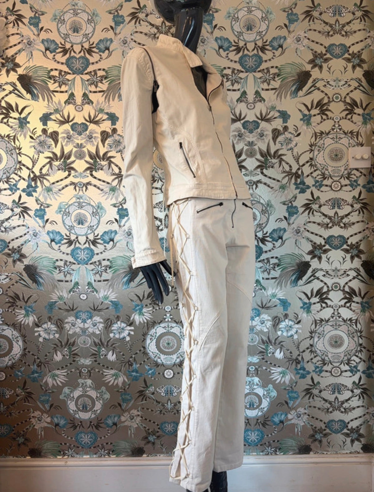 Vintage Versace Jeans Couture Lace Up Deconstructable Ensemble