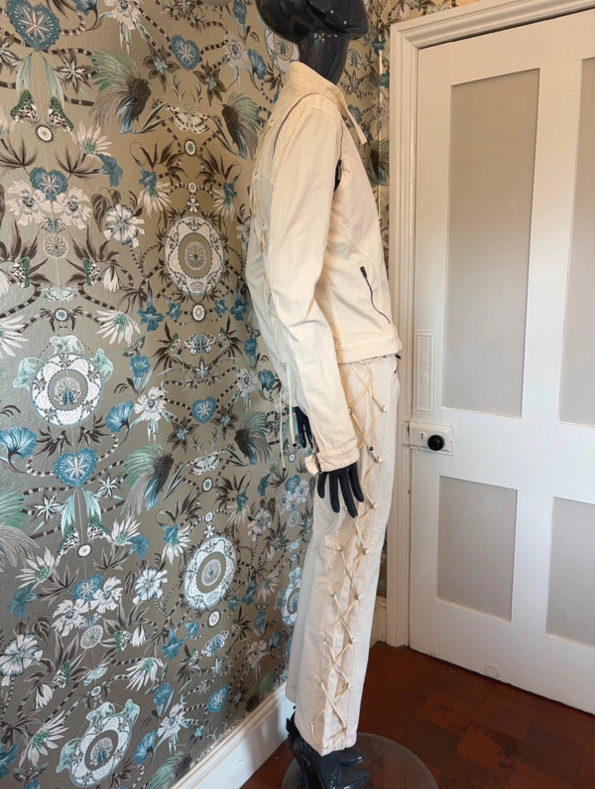 Vintage Versace Jeans Couture Lace Up Deconstructable Ensemble
