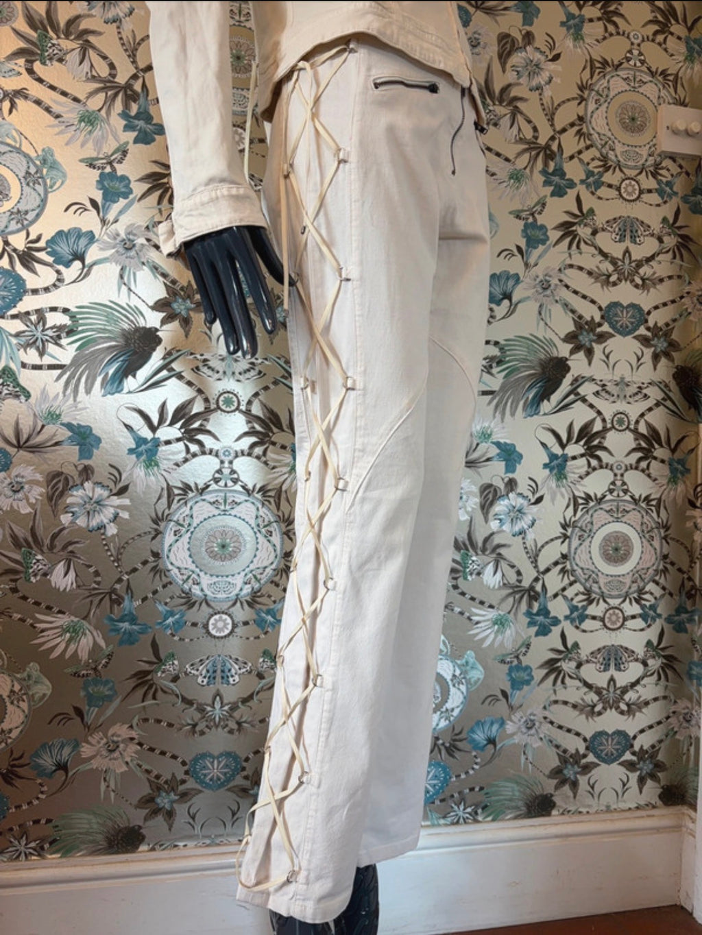 Vintage Versace Jeans Couture Lace Up Deconstructable Ensemble