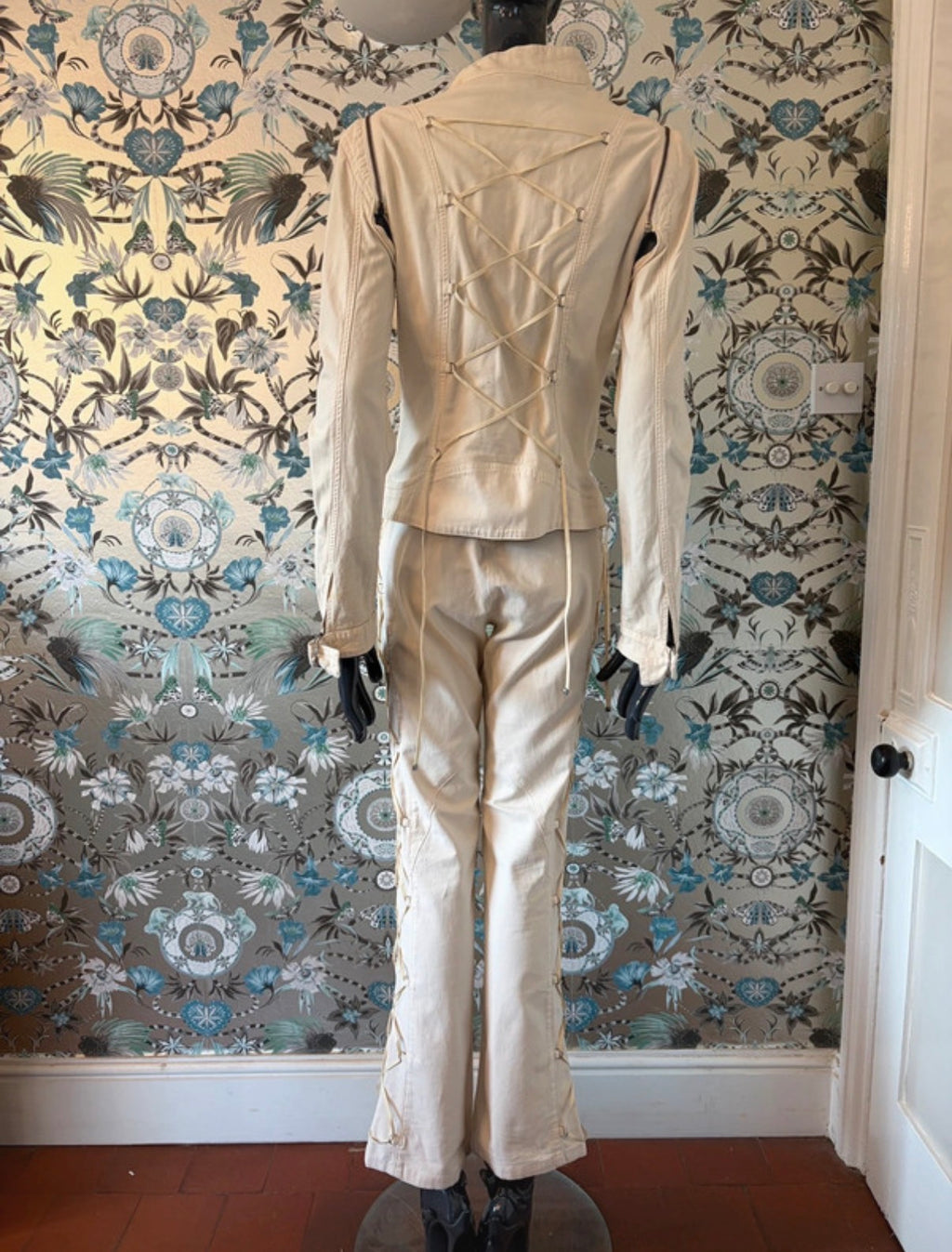 Vintage Versace Jeans Couture Lace Up Deconstructable Ensemble