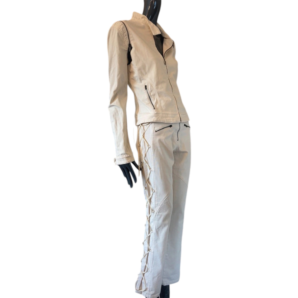 Vintage Versace Jeans Couture Lace Up Deconstructable Ensemble