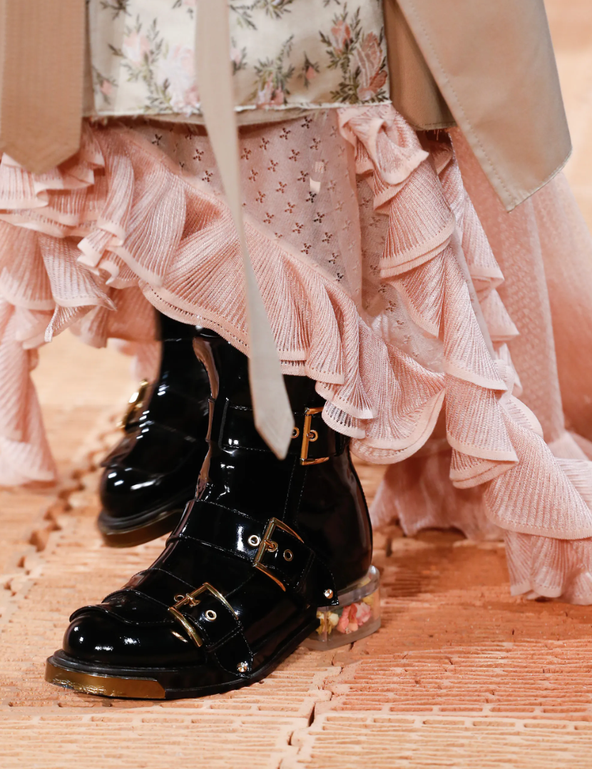 Alexander McQueen Rosebud Plexiglass Sample Heels